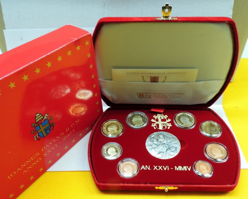 Vatikan. Proof Set 2004 (incl. medaglia in argento)  (Ohne mindestpreis) #1.0