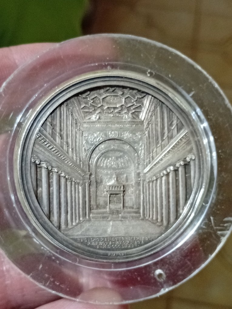 Vatican. Medaglia in argento 1874 basilica di Santa Maria in Trastevere #3.2
