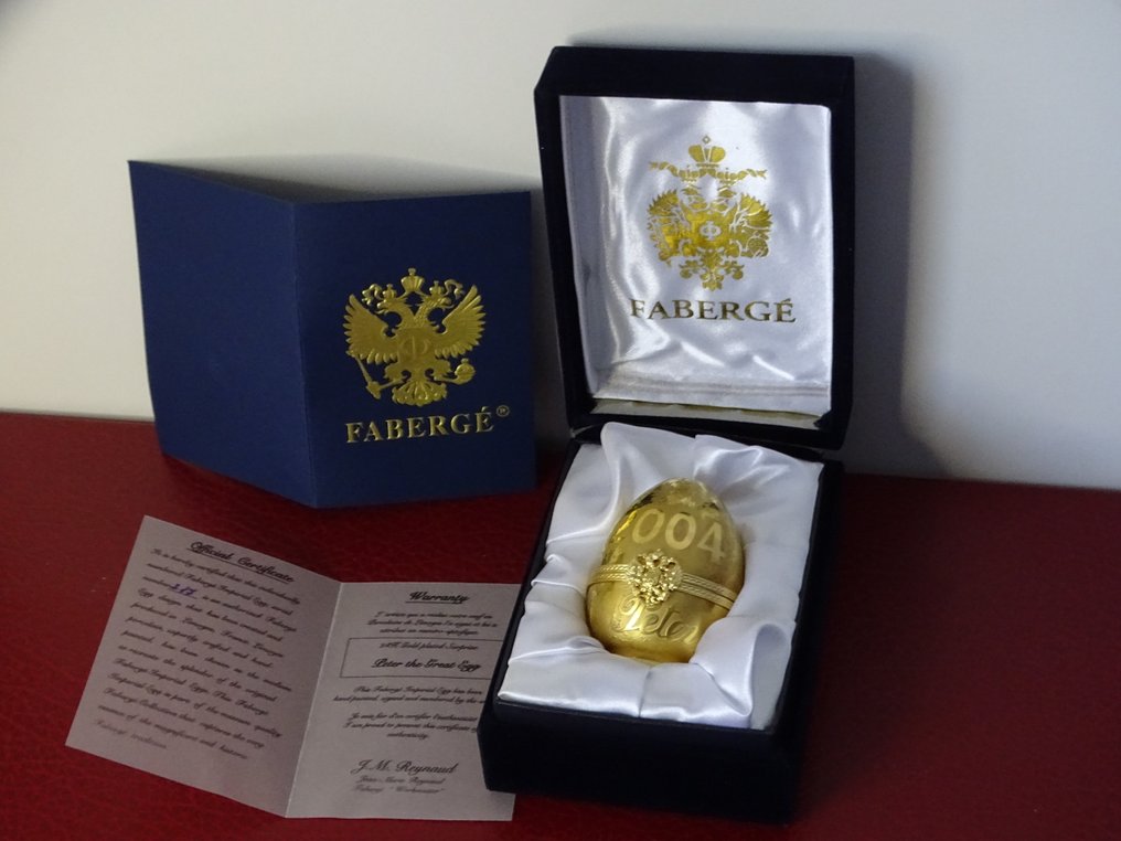 Statuetta - House of Faberge - Imperial Egg - Surprise Egg - Boxed -Certificate of Authenticity - Finitura in oro 24 carati #4.3