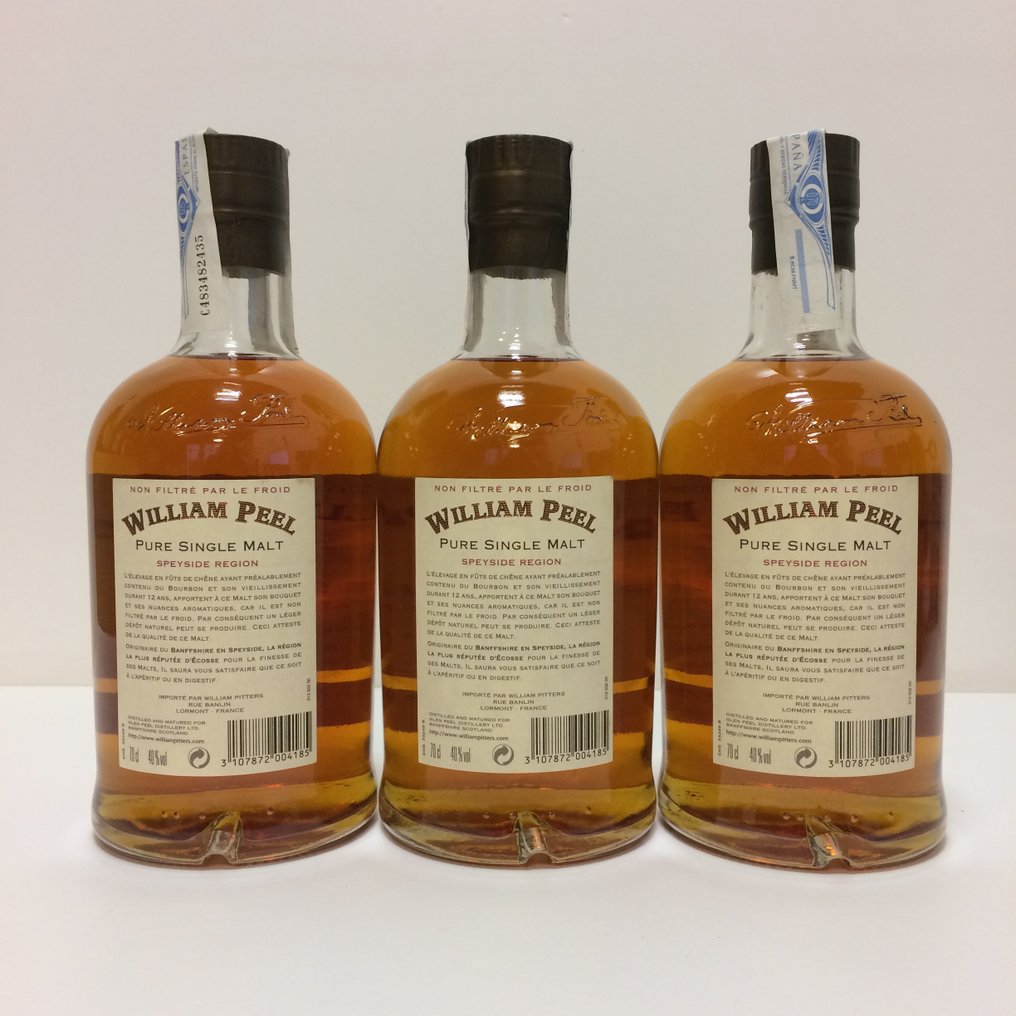 William Peel 12 years old Old Rare - Pure Single Malt - 70 cl - 3 flasker #3.2