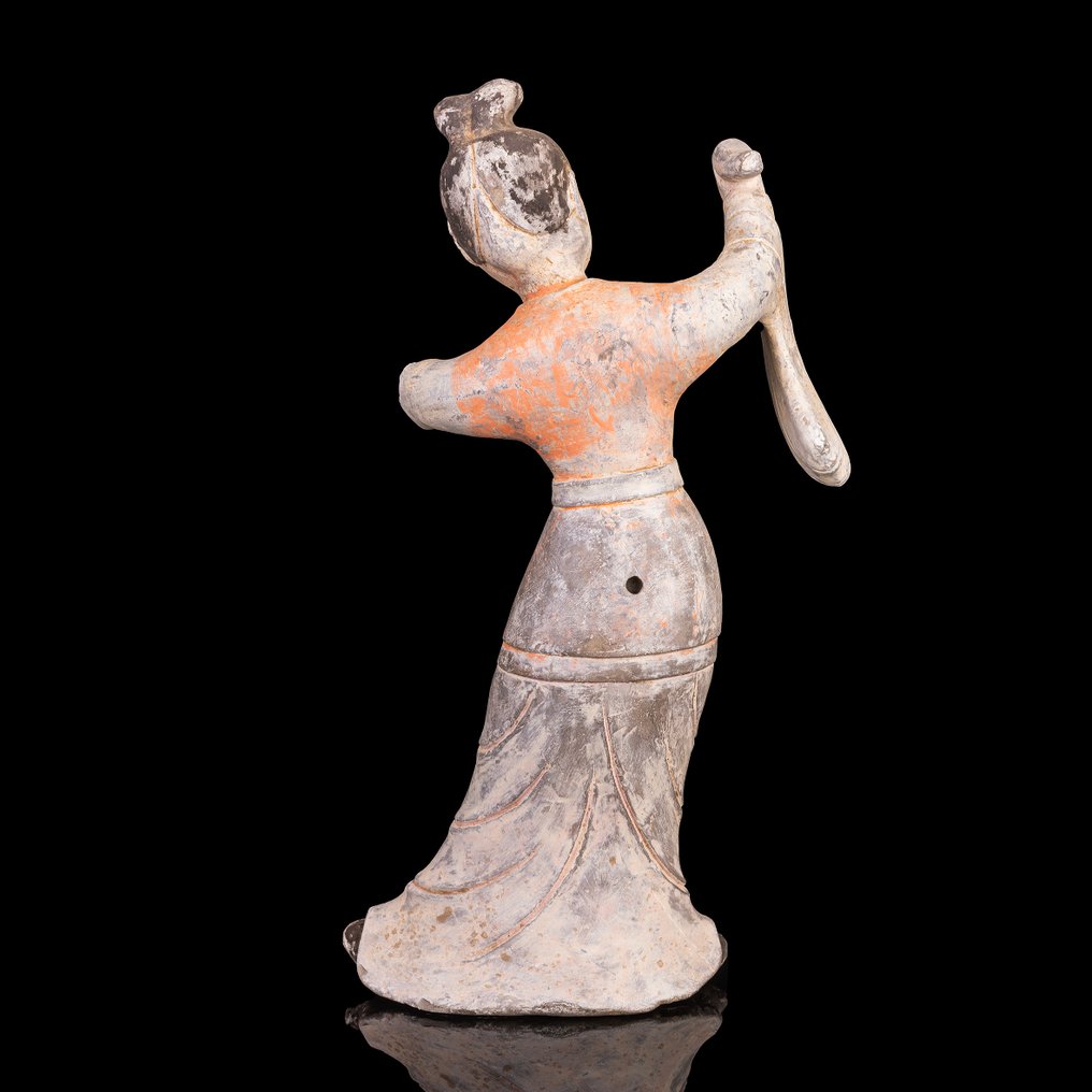 Ancient Chinese, Tang Dynasty 彩绘陶瓷女舞者像  (沒有保留價) #2.1