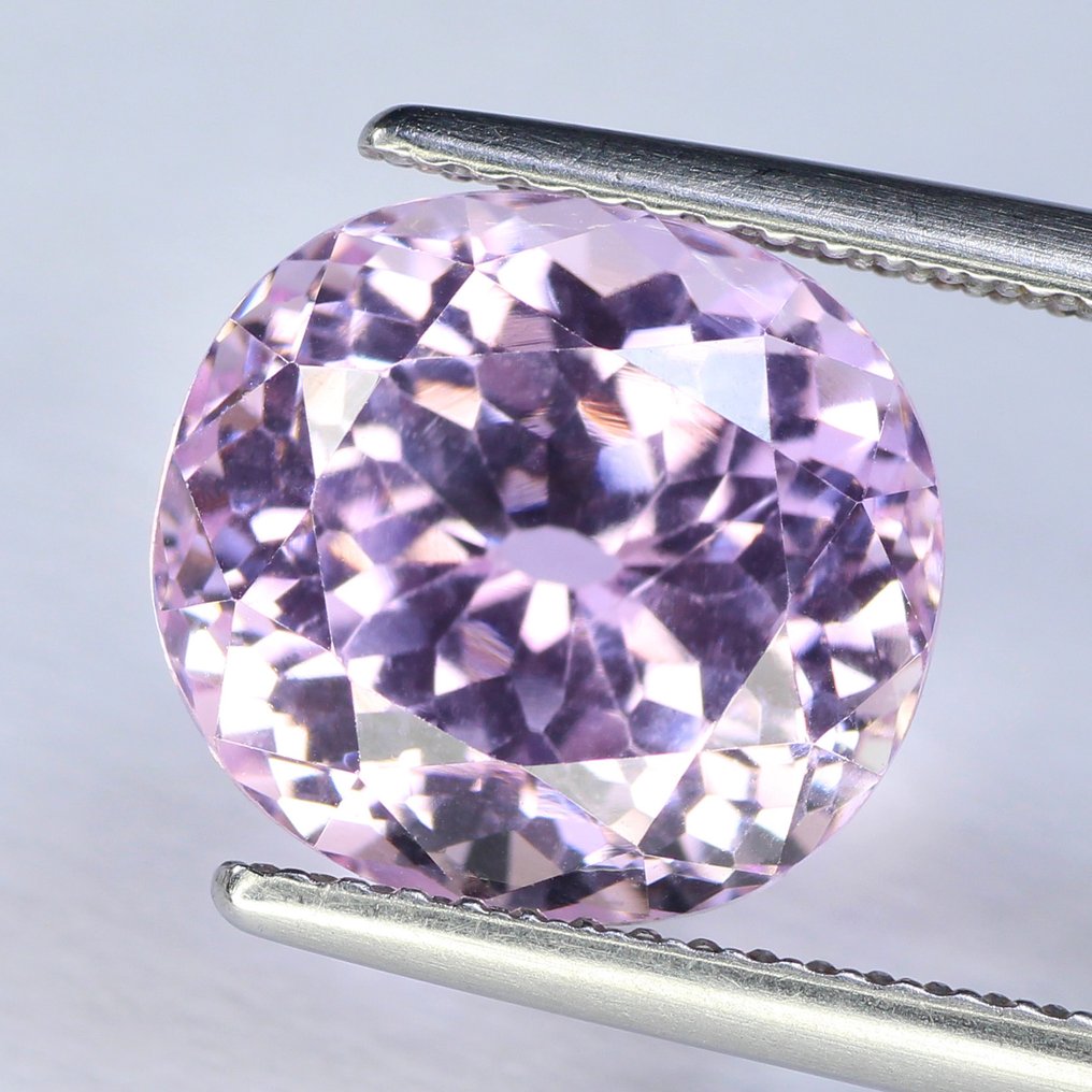 沒有保留價 - 1 pcs 粉色, 紫色 紫鋰輝石 - 6.60 ct - 國際有色寶石協會 (ICA GemLab) - 未加热 - 未处理 #2.1