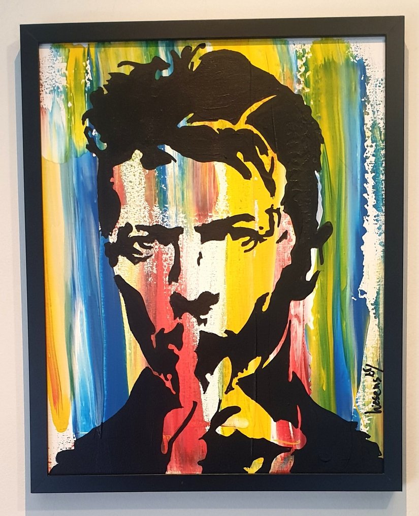 Liesens - David Bowie (On Canvas handpainted) met lijst #1.0