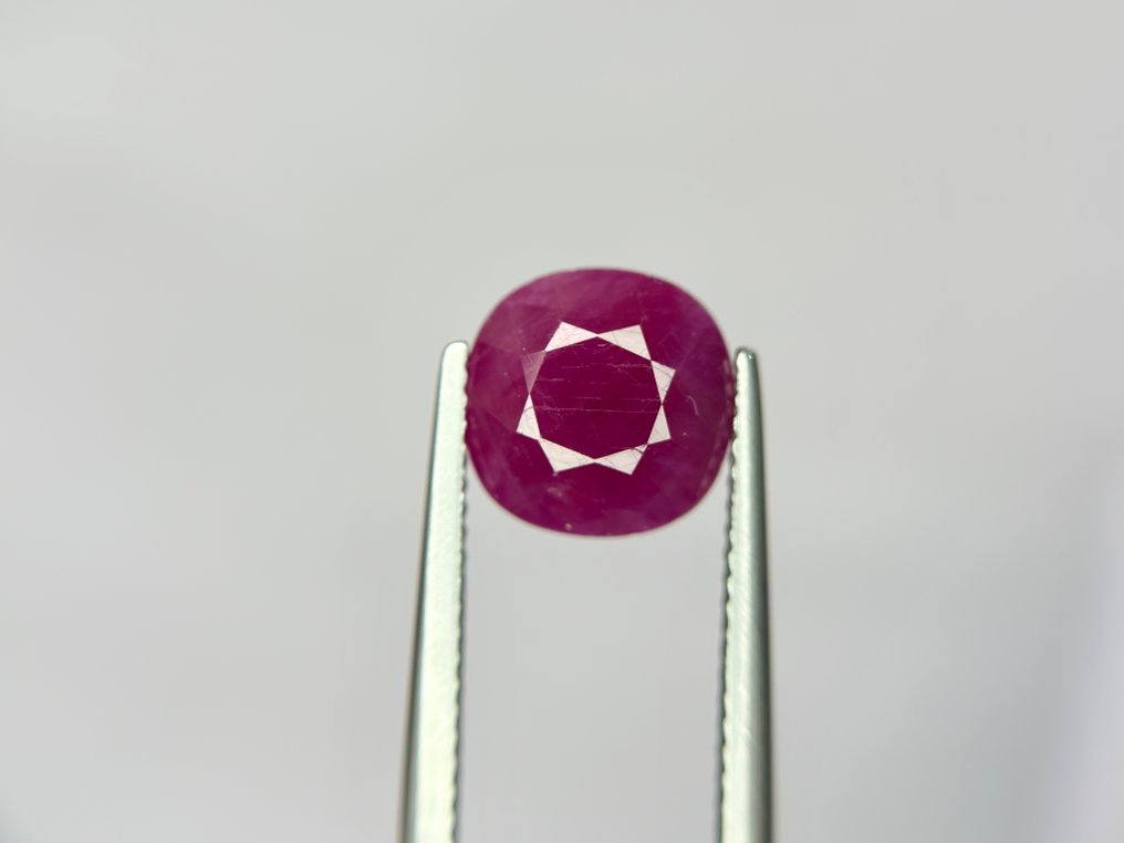 No Reserve Price - 1 pcs Red Ruby - 4.87 ct - Bellerophon Gemlab - RARE BURMA NO HEAT RUBY #1.0
