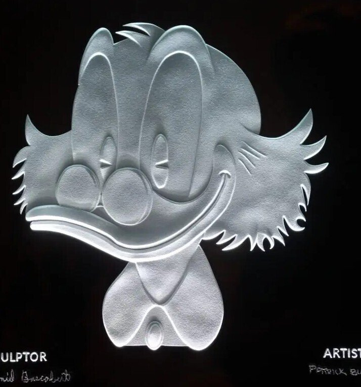 Disney - Patrick Block - Ανάγλυφο, Scrooge - Limited-edition fine art glass etching with light base - #1 of only 10! - 34 cm - Γυαλί #1.0