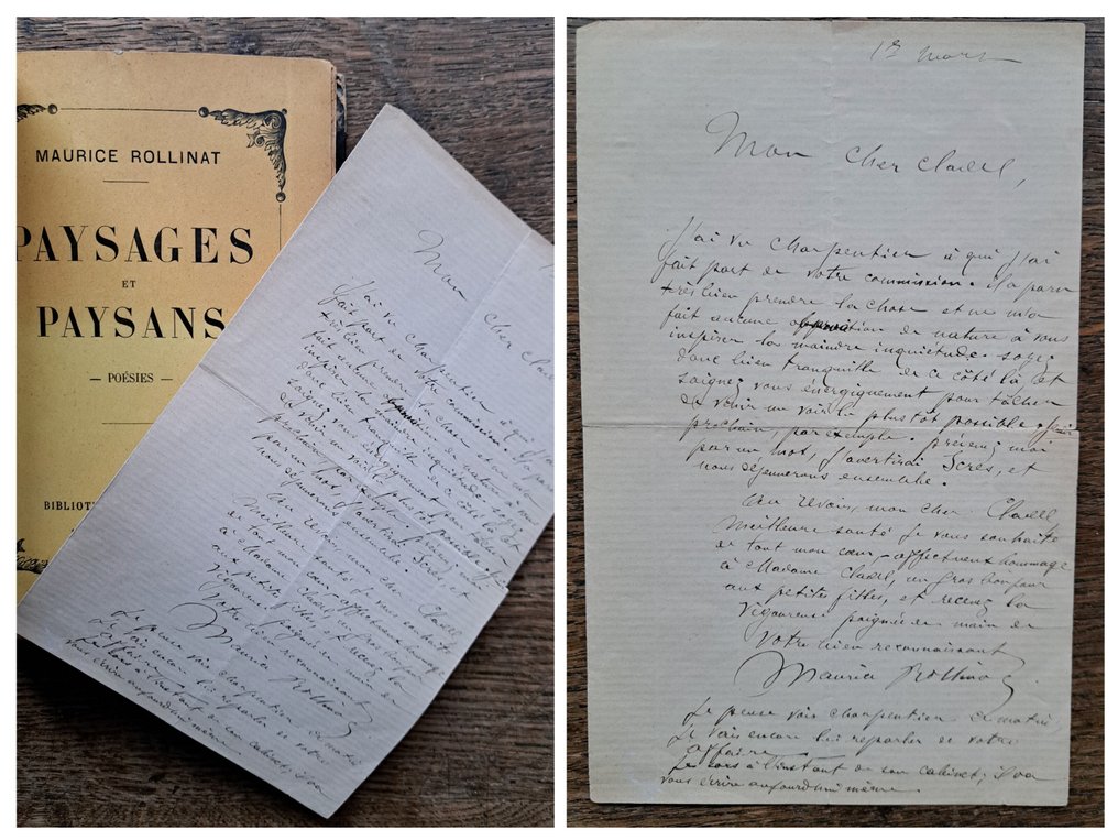 Maurice Rollinat - Paysages et Paysans [avec lettre autographe signée de Maurice Rollinat à Léon Cladel] - 1899-1899 #1.0