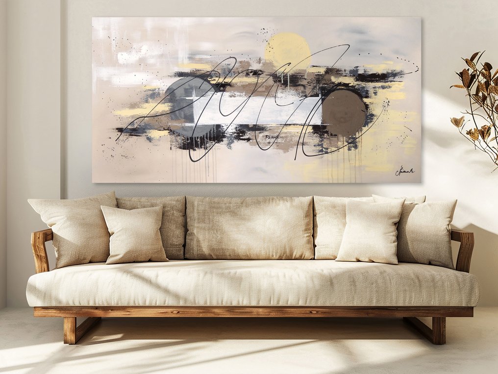 Monika Spiewak - Abstract - XXL - Oil Painting Stretched On The Frame - Ready To Hang - 1/1 Unique Piece #1.0