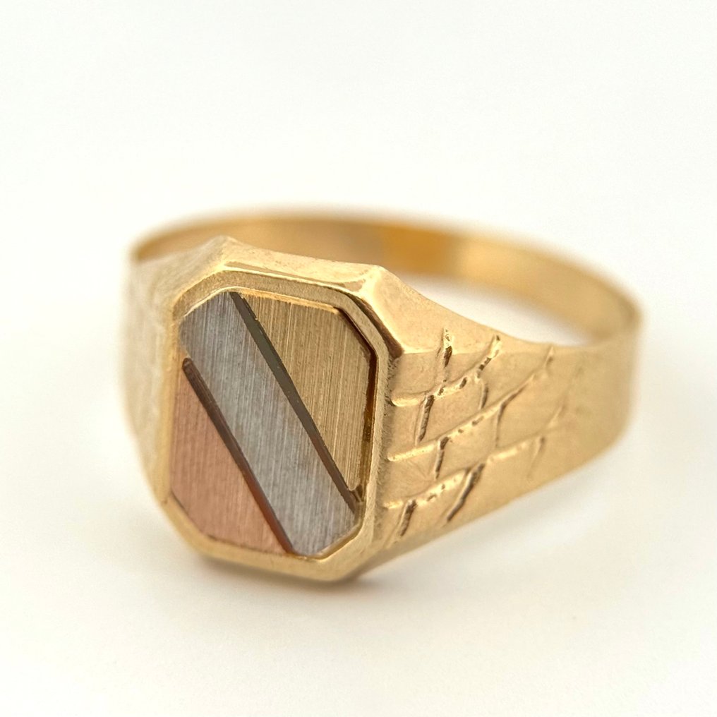 沒有保留價 - Handmade - 戒指 - Anello - 2.3 g - 18 克拉 黃金, 白金, 玫瑰金 #1.0