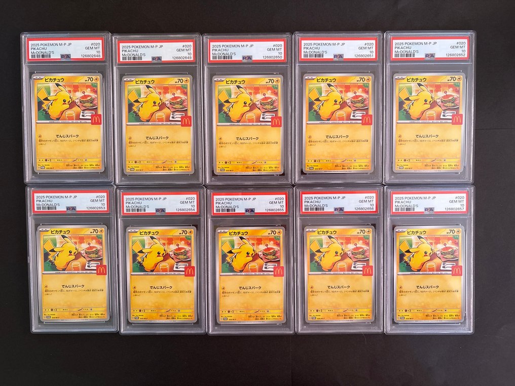 Pokémon - 10 Graded card - Pikachu 020/M-P Kampagnekort - PSA 10 - Various sets #1.0