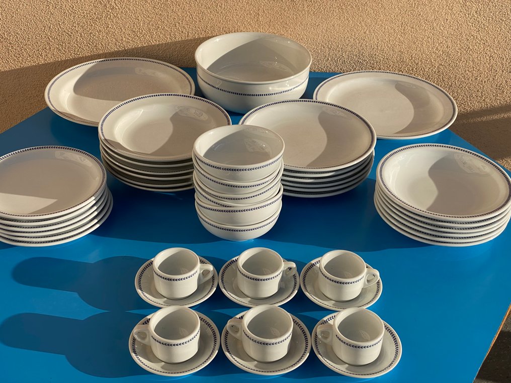 Richard Ginori - Σετ δείπνου για 6 άτομα (46) - Πορσελάνη, Κεραμικό - Iconico - μπλε στάχυ #2.1