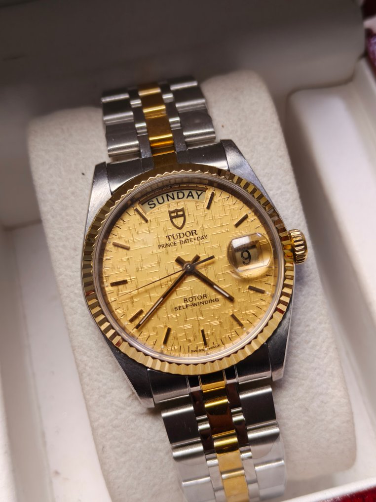 Tudor - Prince Date Day - No reserve price - 76213 Gold Linen Dial - Men - 2000-2010 #1.0