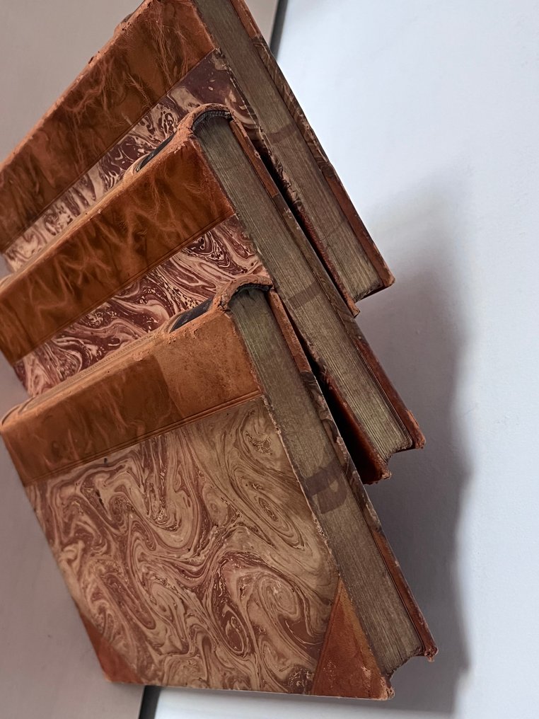 J.-J. Rousseau / Maurice Leloir - J.-J. Rousseau – Les Confessions – 3 Bände – Luxus-Halbleder – Maurice Leloir – ca. 1925–1930 – - 1925-1930 #1.0