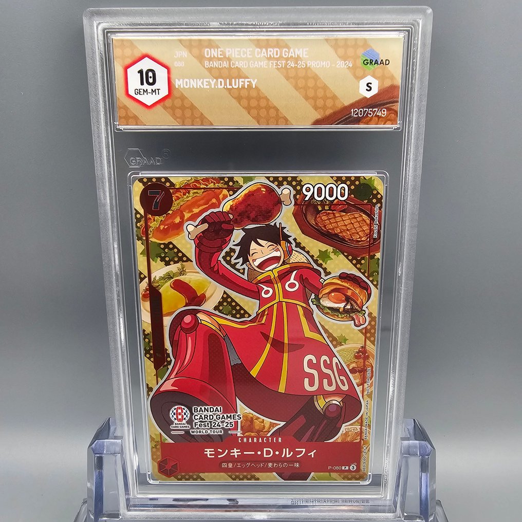 One Piece Graded card - Monkey.D.Luffy (Promo) Game Fest P-080 - Graad 10 #1.0