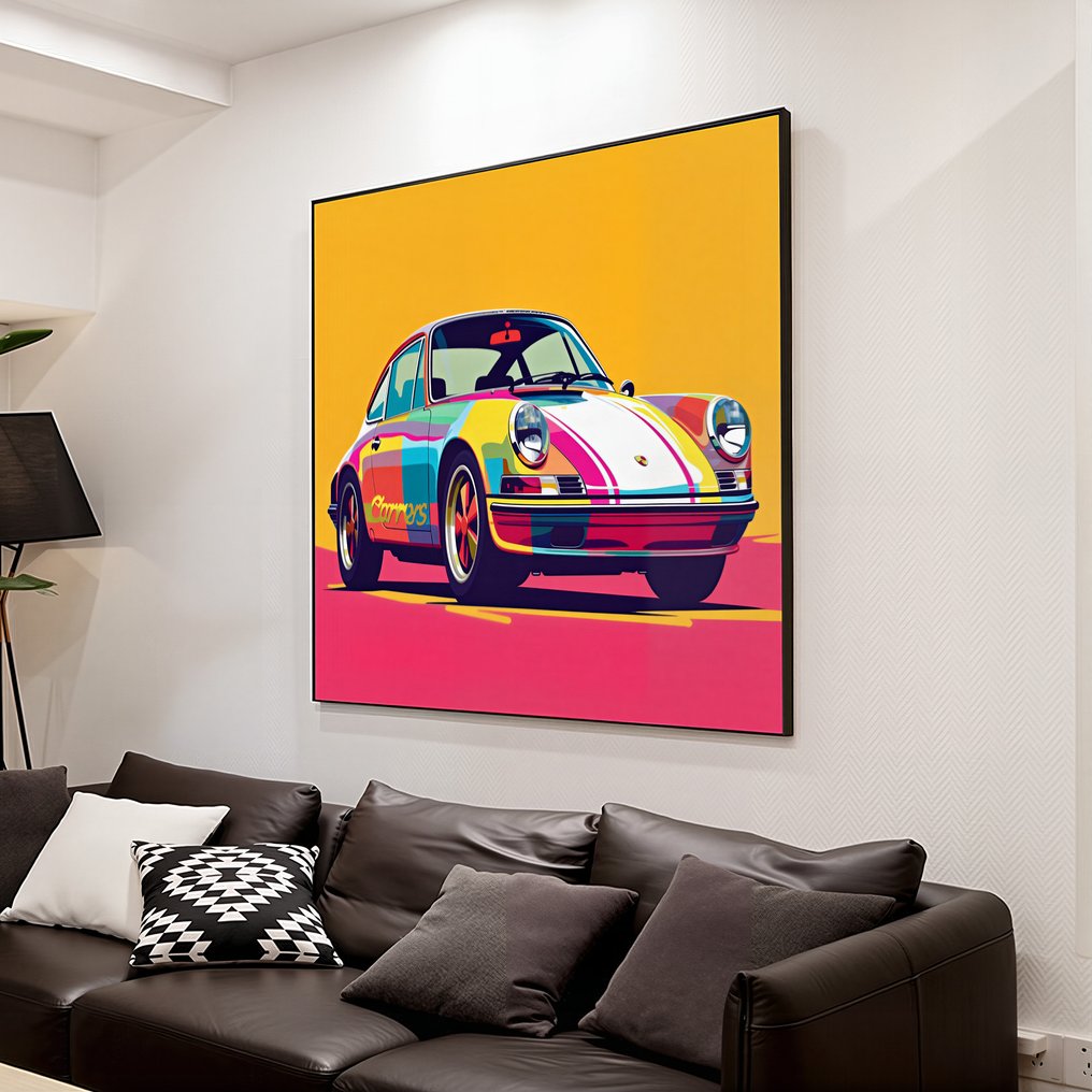 Janzel Medina - “Porsche Pop Carrera” – A Vibrant Fusion of Color & Motion – Limited Edition Giclée on Canvas #1.0