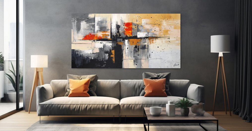 Monika Spiewak - Abstract - XXL - Oil Painting Stretched On The Frame - Ready To Hang - 1/1 Unique Piece #1.0