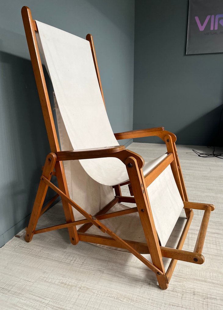 Pullman - Armchair - Beech - Reclining armchair from the 1940s #1.0