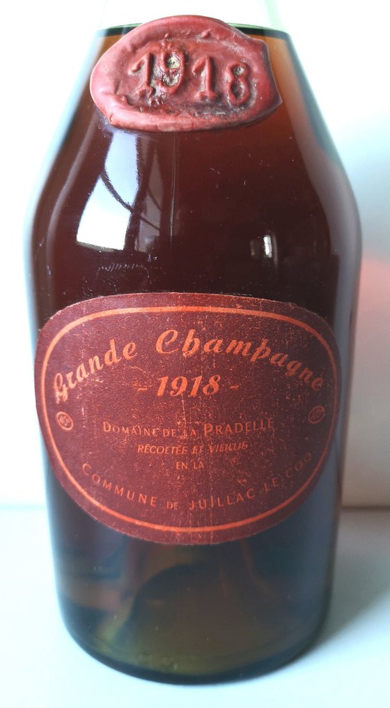 "Vignoble de la Pradelle" 1918 Peuchet & Cie - Grande Champagne millésime  - b. 1950s - n/a (70cl) #2.1