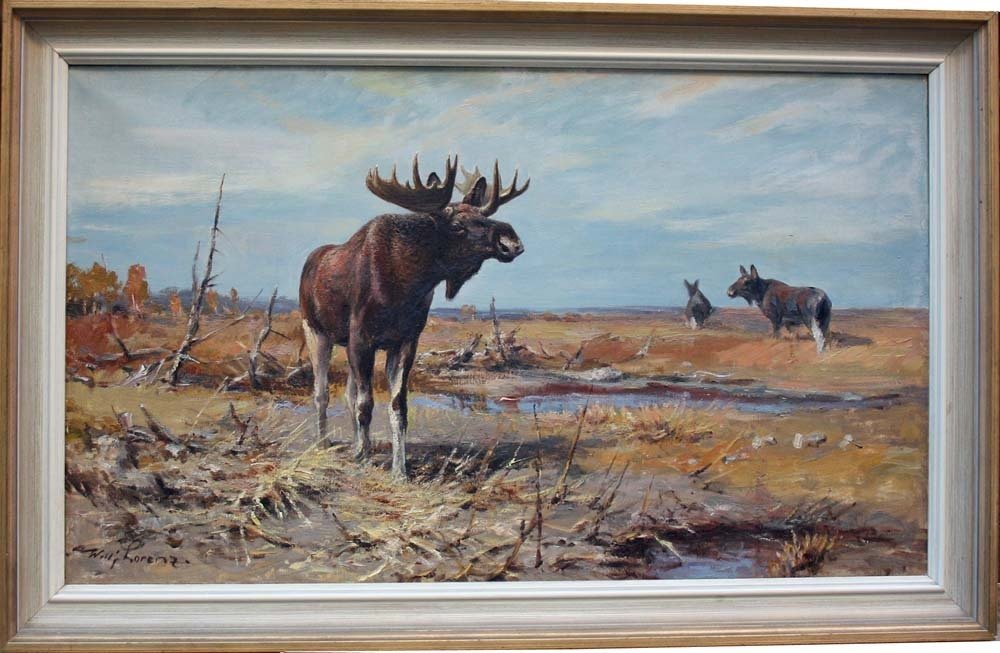 Wilhelm Lorenz (1901-1981) - Elk family #2.1