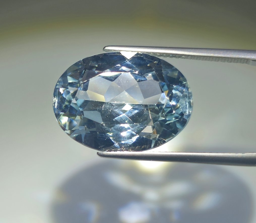 没有保留价 - 1 pcs 蓝色 海蓝宝石 - 14.90 ct - 国际宝石研究院(IGI) #2.1