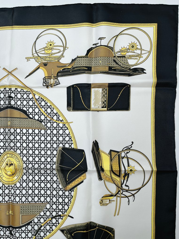 Hermès - "LES VOITURES A TRANSFORMATION" SILK Carre 90 - Sciarpa #4.3