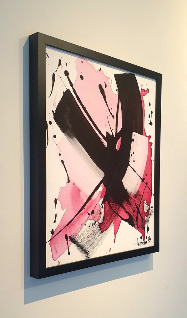 Liesens - Textured Harmonie (handpainted on canvas) met lijst #2.1