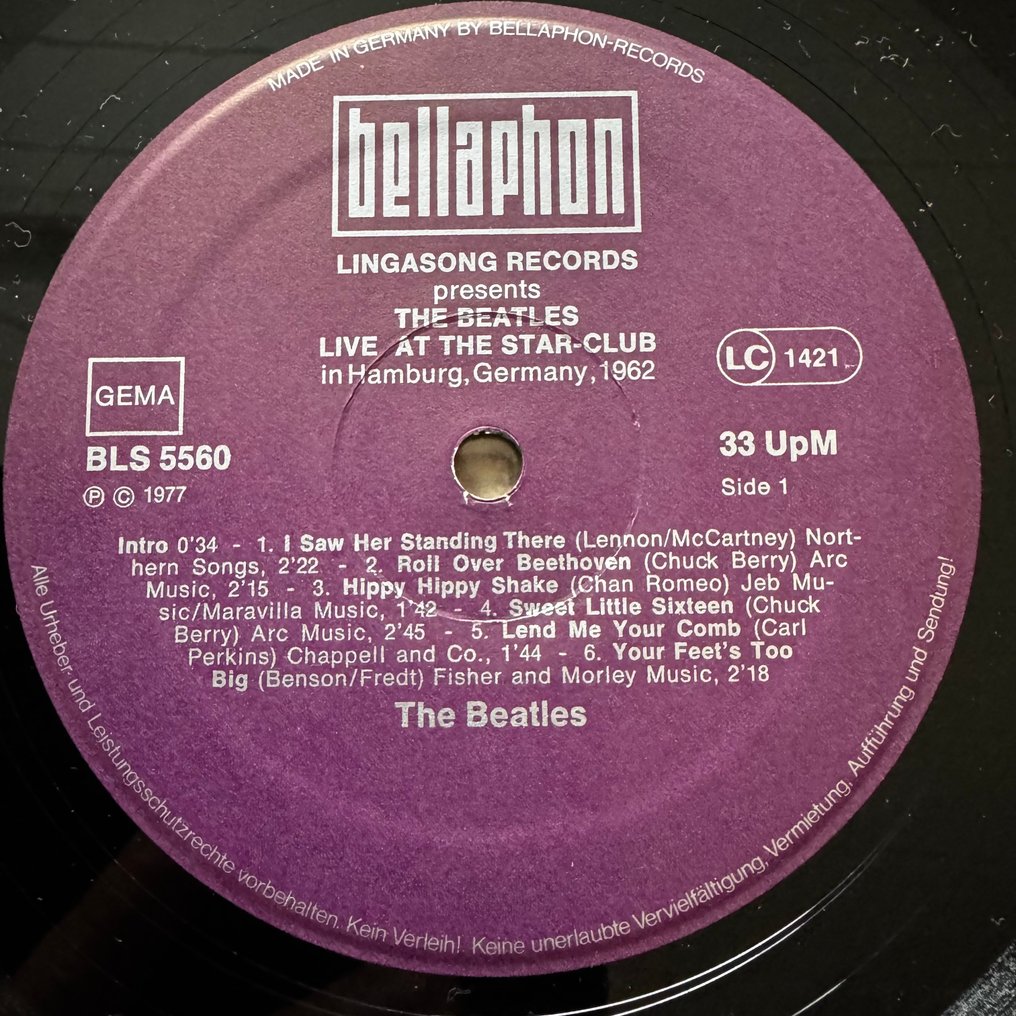 Beatles - Beatles Live at The Star-Club Hamburg 1962, first pressing - Άλμπουμ 2xLP (διπλό άλμπουμ) - 1st Pressing - 1977 #4.3