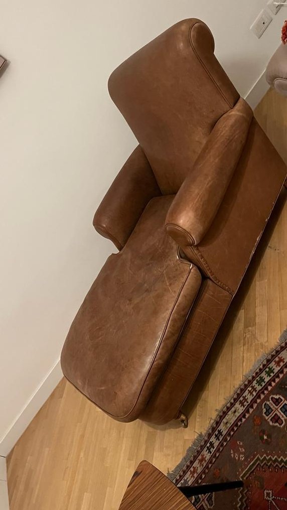 Armstol - Chaise longue - Læder, Træ - Baxter lænestol #1.0