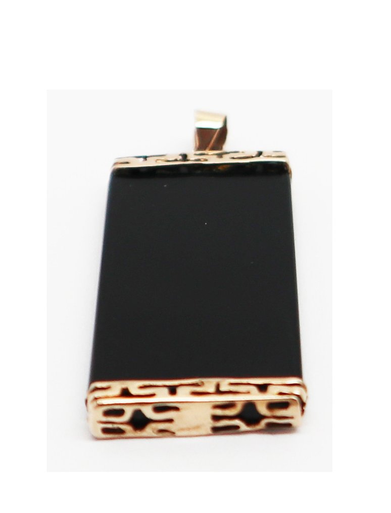 Sans Prix de Réserve - Pendentif - 14 carats Or jaune Onyx #4.3