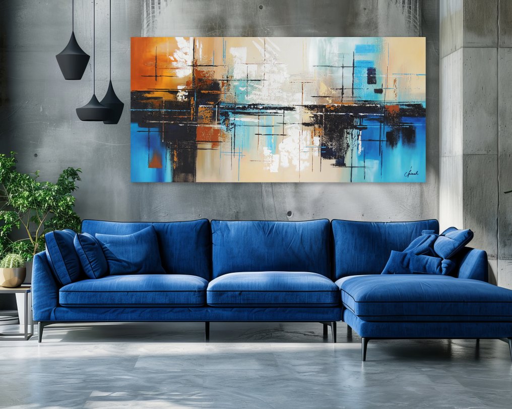 Monika Spiewak - Abstract - XXL - Oil Painting Stretched On The Frame - Ready To Hang - 1/1 Unique Piece #1.0