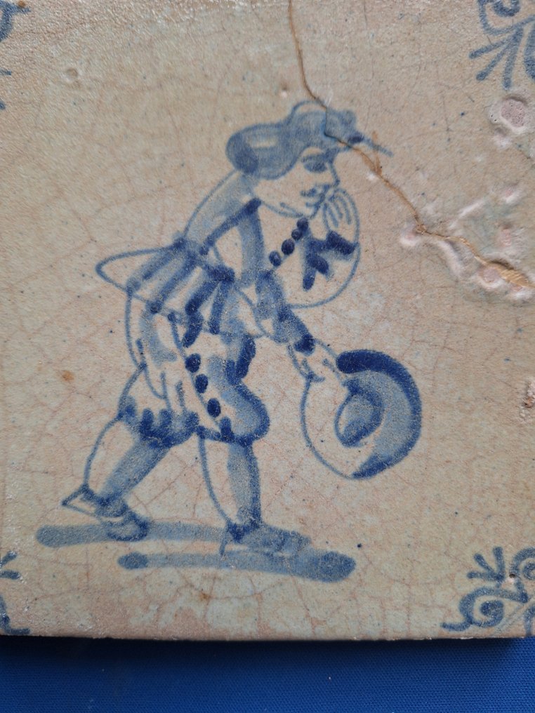 Αντίκες Πλακάκι - Αντίκες - 1600-1650 - φωνάζοντας άνδρας #2.1