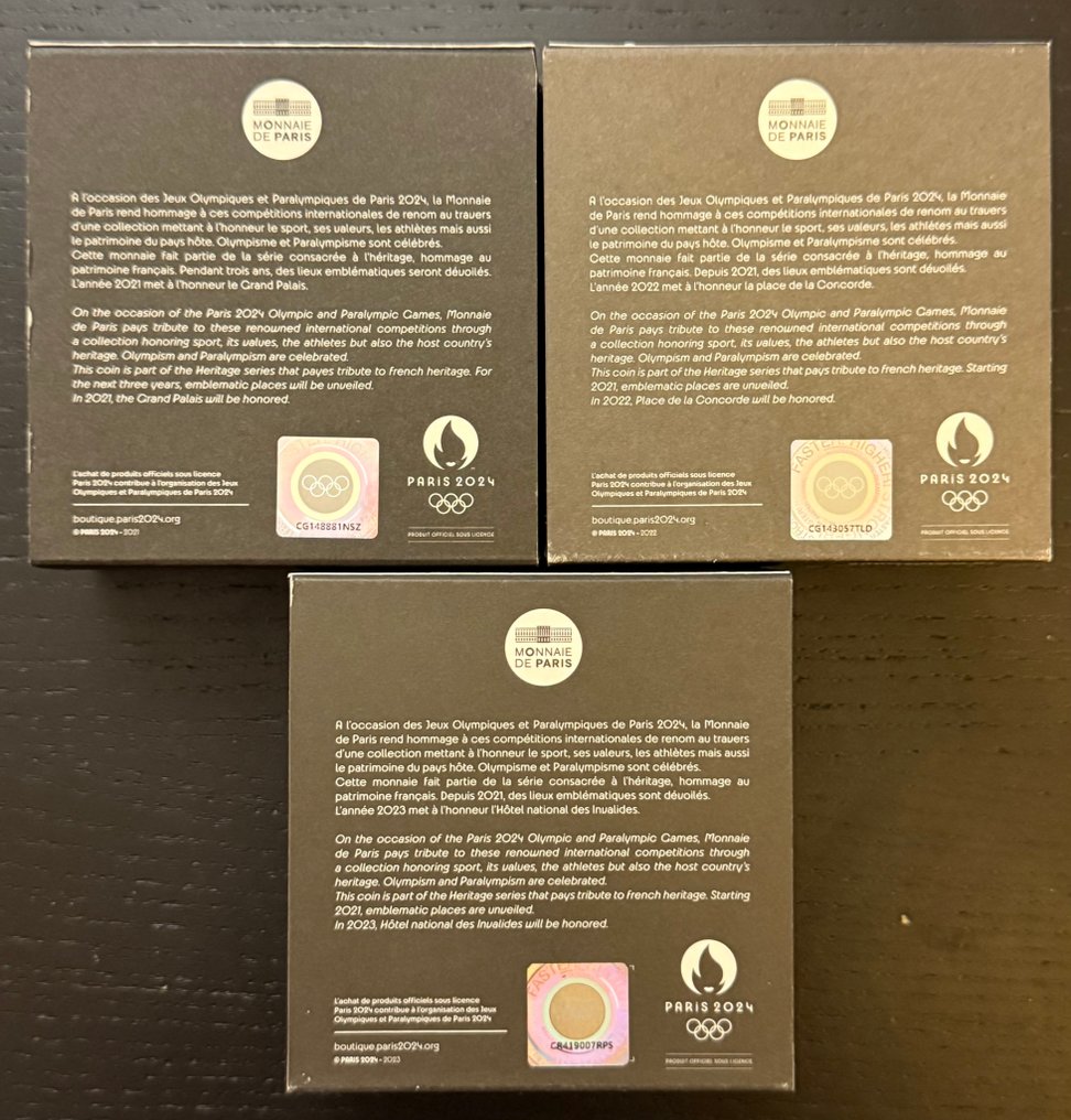 Γαλλία. 10 Euro 2021/2023 (3 pieces) Proof #1.0