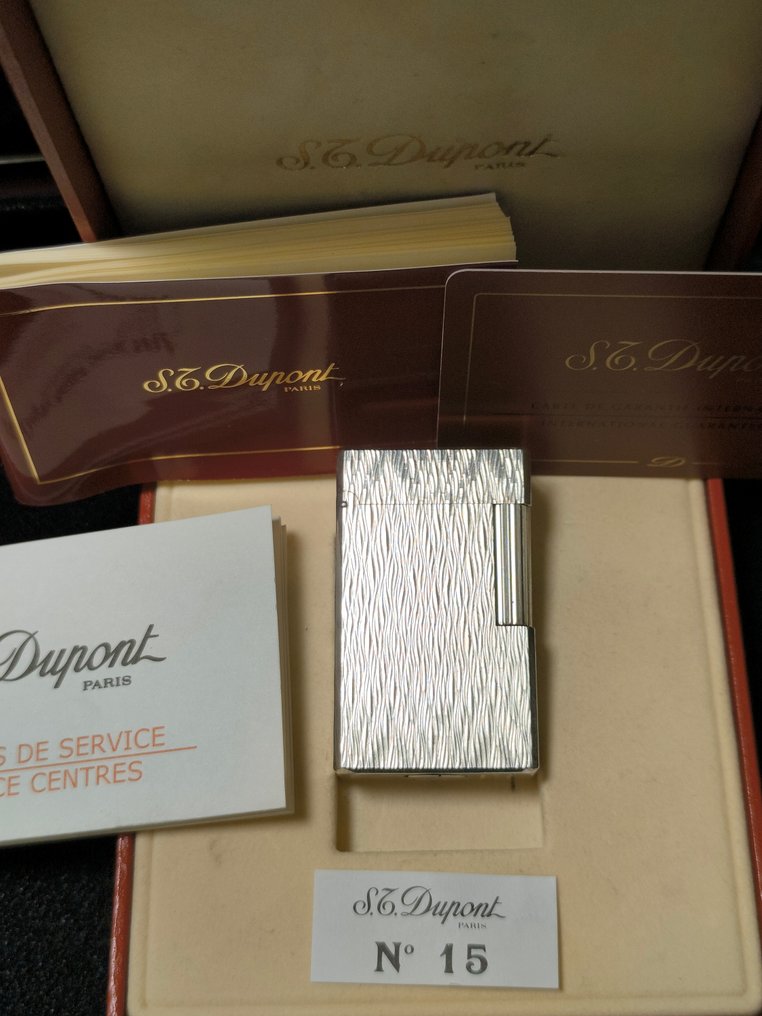 S.T. Dupont - Line 1 Wavy Relief - Öngyújtó - Ezüsttányér #1.0