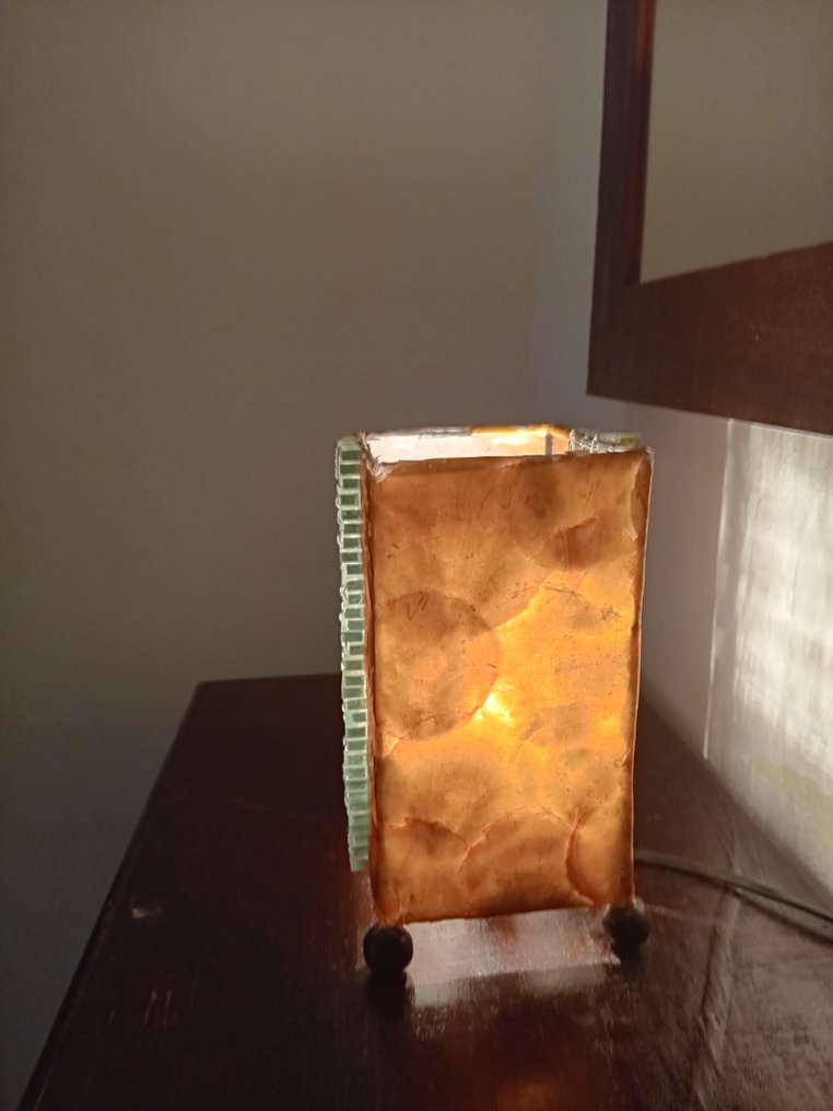 artigianale - Table lamp - Glass, Steel, Plaster - Slatted lamp from the 70s #2.1