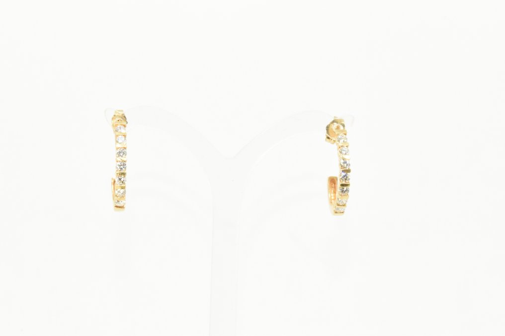 Statement fülbevaló - 18 kt. Sárga arany -  0.84ct. tw. Gyémánt (Természetes)  #3.2