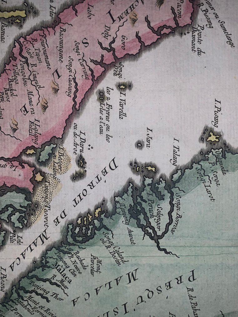 Indonesia, Malaysia, Singapore - Sumatra, Singapore, Malacca-stredet; Jacques Nicolas Bellin - Carte de l’Isle de Sumatra. Dressée sur les Journaux des Navigateurs (…) - 1721-1750 #4.3