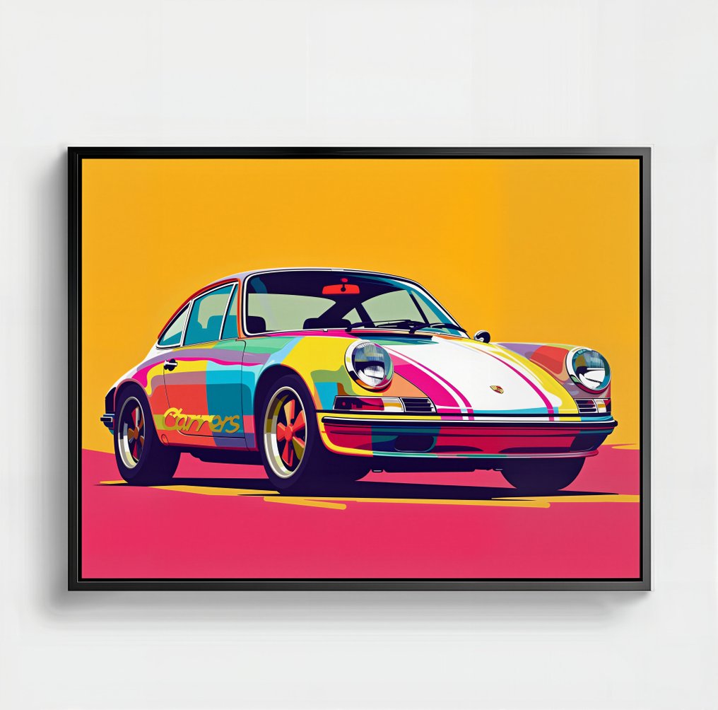 Janzel Medina - “Porsche Pop Carrera” – A Vibrant Fusion of Color & Motion – Limited Edition Giclée on Canvas #2.1