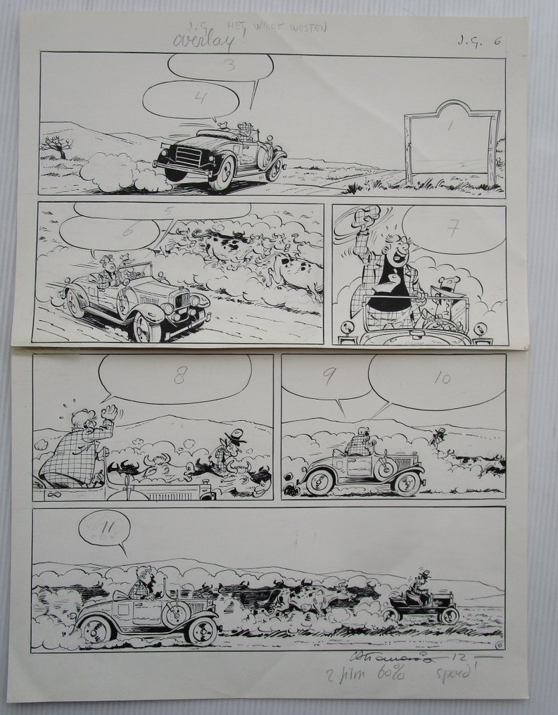 Attanasio, Dino - 1 Original page - Johnny Goodbye - in het wilde westen - pg.6 #1.0