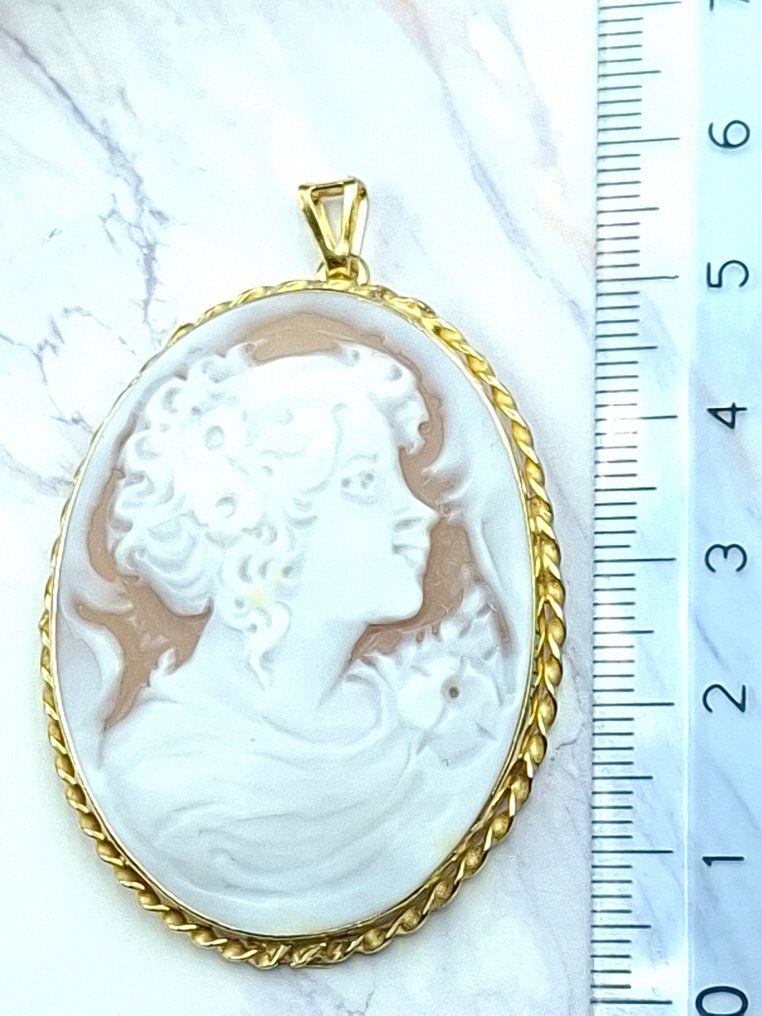 紅玉髓 - 銀, 鍍金 - 墜飾 - 古罗马浮雕 #3.2