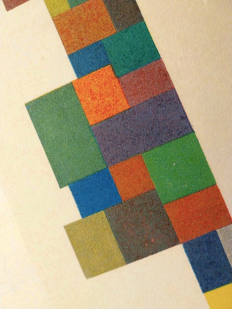 Sol Lewitt (1928-2007) - " Rectangles of Color " - Original WOODCUT on Tosa-Misumi paper - Hand signed - 1994 #3.2