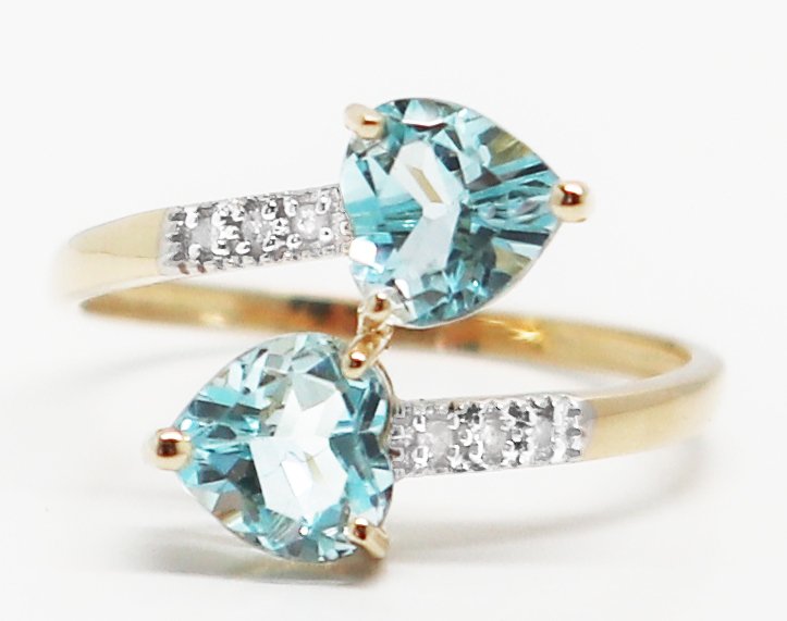 χωρίς τιμή ασφαλείας - Δαχτυλίδι - 14 καράτια Κίτρινο χρυσό Τοπάζιο - Διαμάντι #3.2