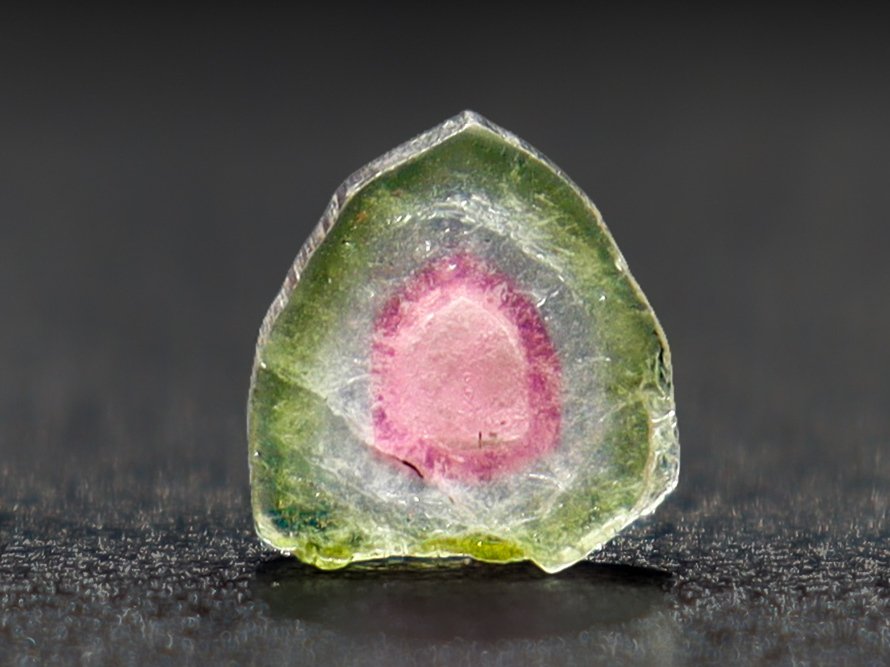 Museum Watermelon Tourmaline • EXCEPTIONAL AAA Grade • 1.40 ct • Set 5 of 5 - Height: 8 mm- 0.28 g - (1) #1.0
