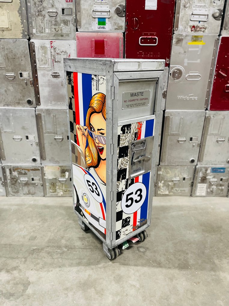 Driessen - Airline trolley - Pop Art airplane trolley galley cart - waste trolley - 2000-2010 - Waste trolley #4.3