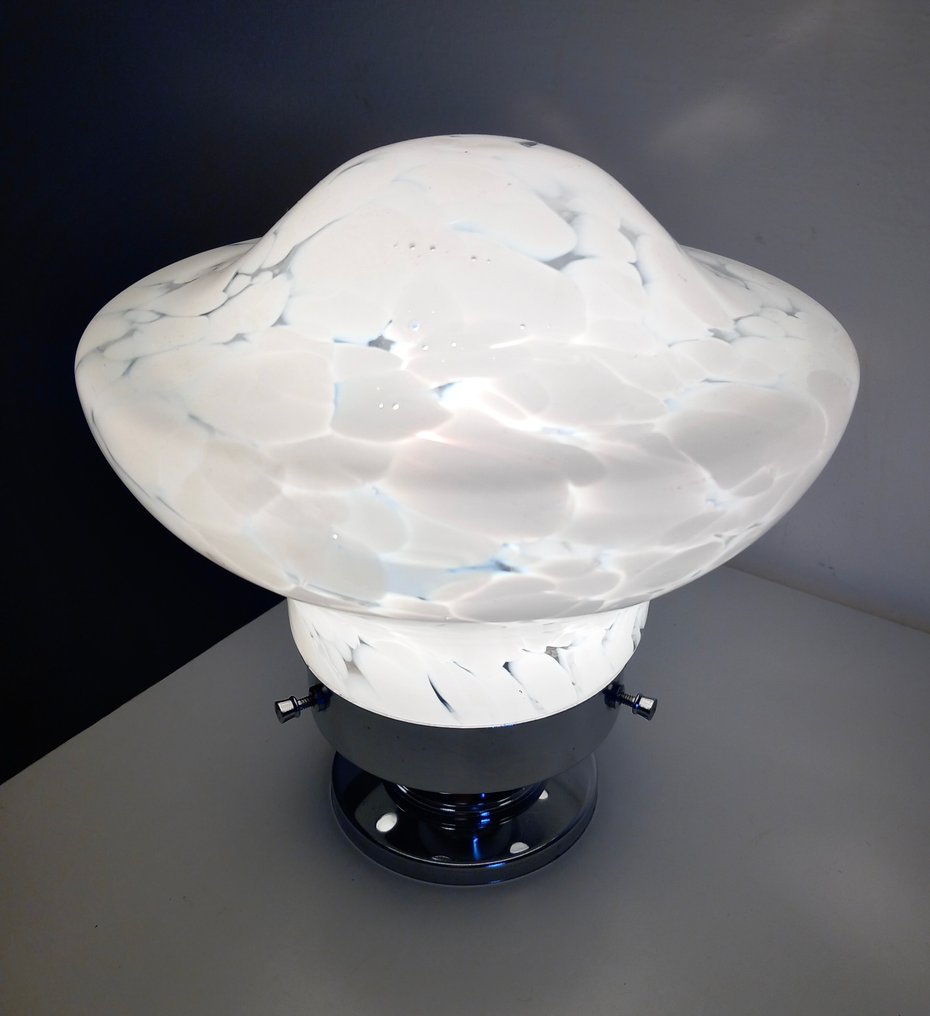 Table lamp - Opaline glass - Design Fungo from the 1970s #1.0