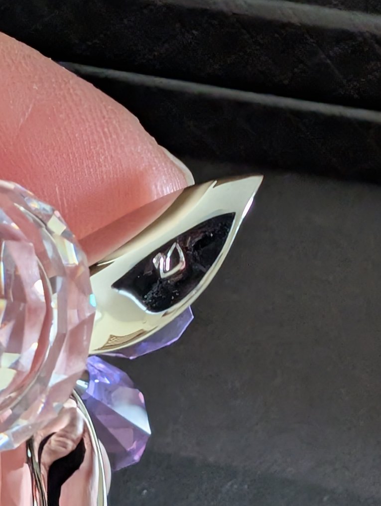 Statue, Swarovski bloem in pot - 5 cm - Crystal #4.3