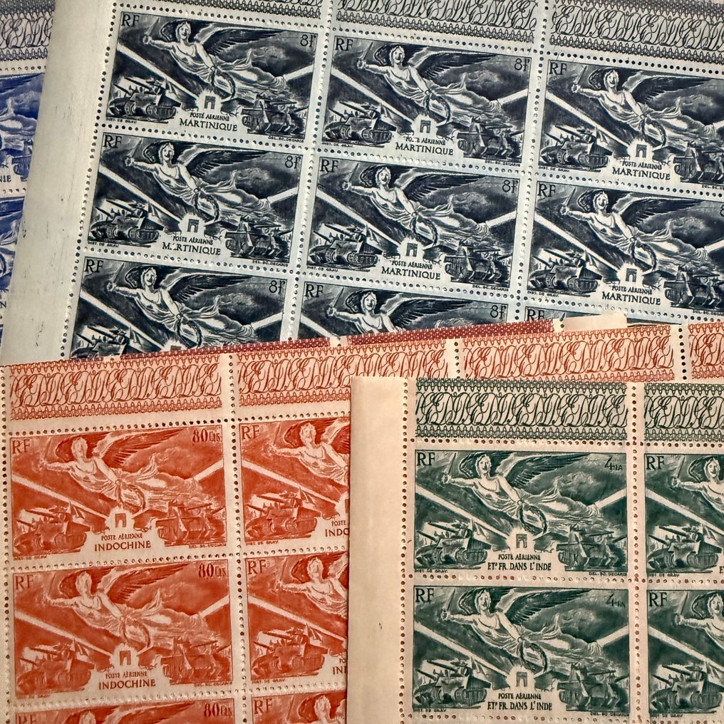 France  - Feuilles complètes colonies "Poste Aérienne" en neufs ** - TB #3.2