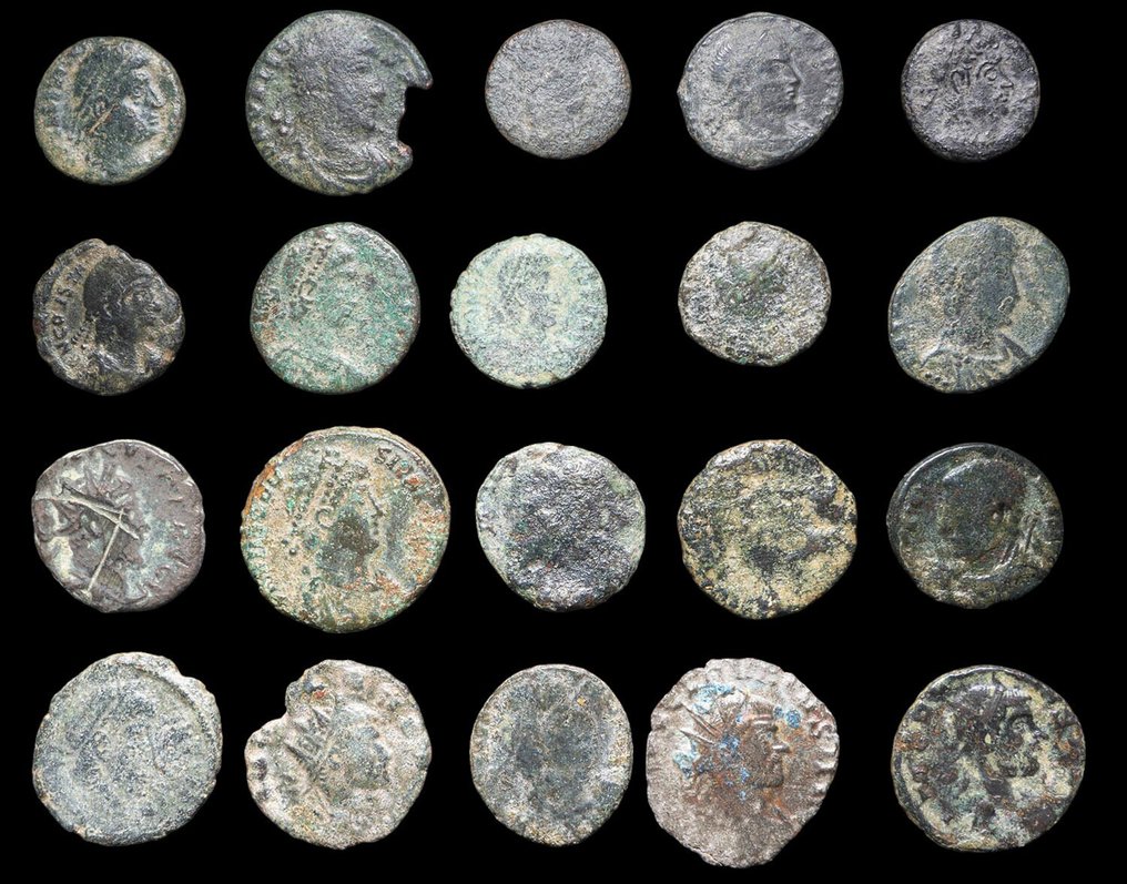 Roman Empire Lote 20 monedas Æ acuñadas entre los siglos III - IV d. C.  (No Reserve Price) #1.0