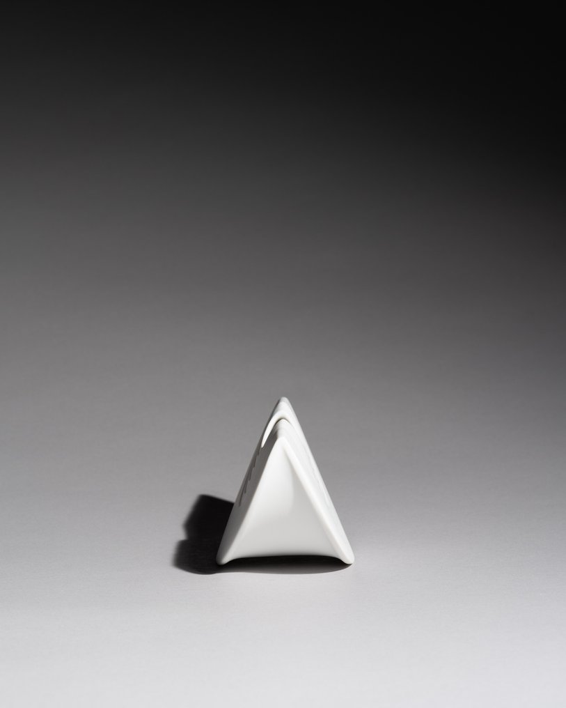 Rosenthal - Ambrogio Pozzi - Vase -  "Totem" Iconic Serie - Biscuit porcelain - Sculptural Postmodern #3.2