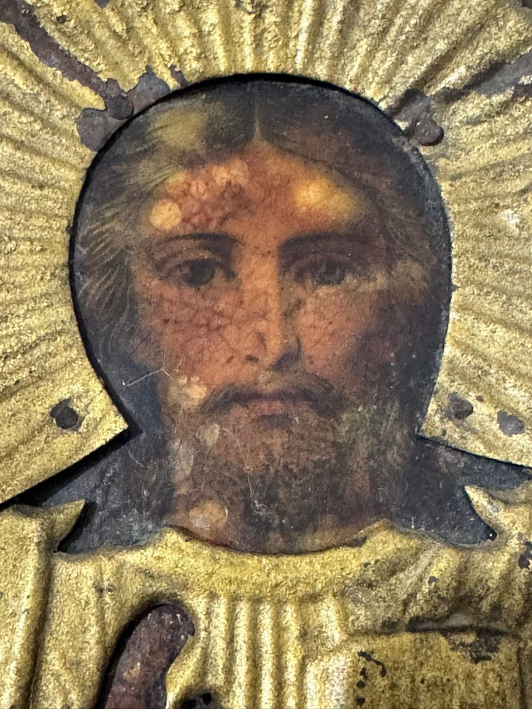 Icona - Cristo Pantocratore - Legno, Ottone #1.0