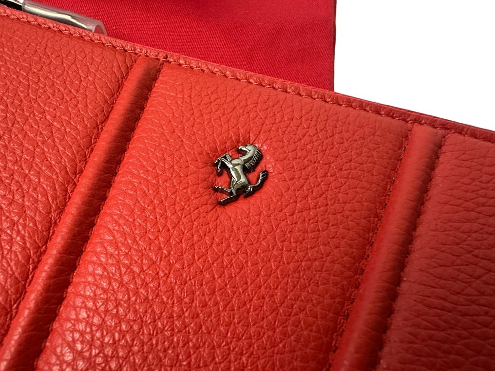 Bag - Ferrari - Original Ferrari Red Leather Pouch, Purse - Official Accessory #2.1