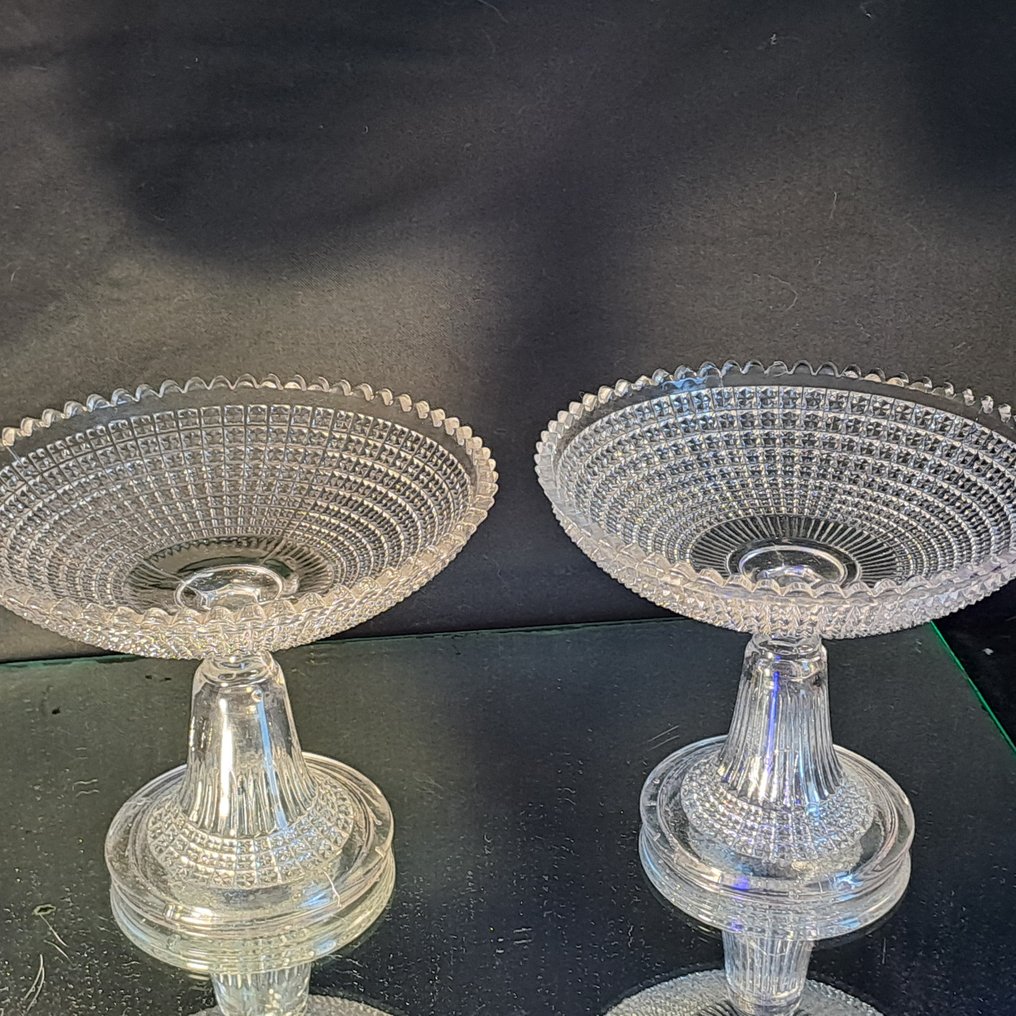 Val Saint Lambert - Charles Graffart - Gyümölcskosár (2) - Hamburg - félig kristály #4.3